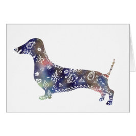 Mandala Dachshund Tillfällen Card Hälsningskort