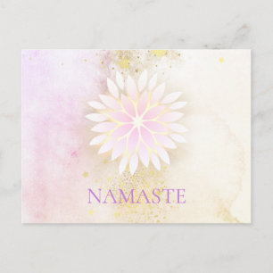 *~* Mandala Dahlia Pastel Lavender Peach AP2 Vykort