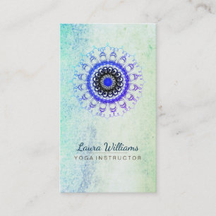 Mandala Damask Lotus Flower Meditation Holistic Visitkort