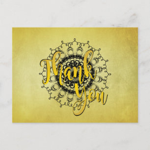Mandala Damask Tack Yoga Meditation Health Vykort