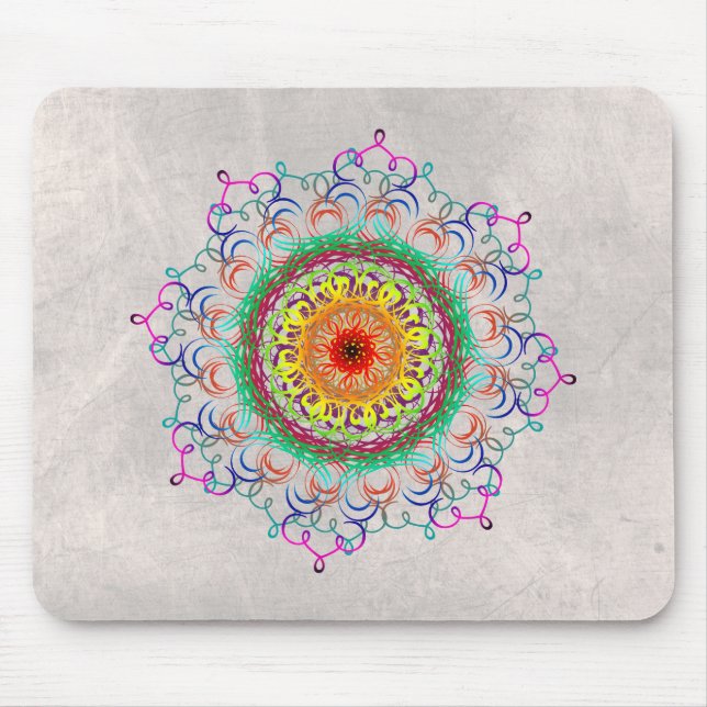 Mandala Damask Yoga Meditation Holistic Musmatta (Framsidan)