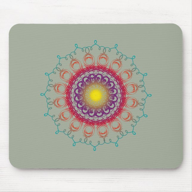 Mandala Damask Yoga Meditation Holistic Musmatta (Framsidan)