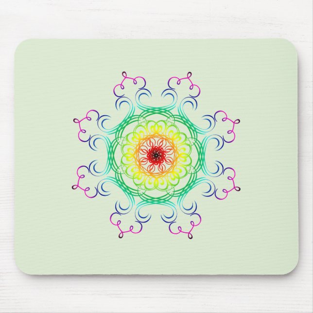 Mandala Damask Yoga Meditation Holistic Musmatta (Framsidan)