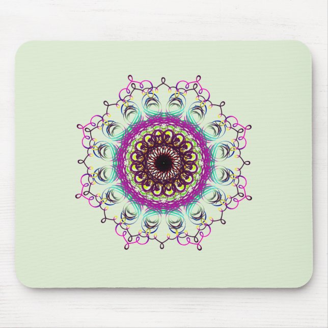 Mandala Damask Yoga Meditation Holistic Musmatta (Framsidan)