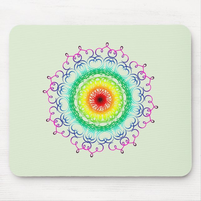 Mandala Damask Yoga Meditation Holistic Musmatta (Framsidan)