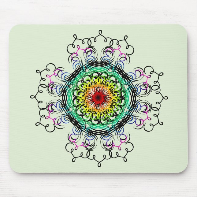 Mandala Damask Yoga Meditation Holistic Musmatta (Framsidan)