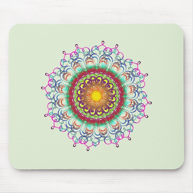 Mandala Damask Yoga Meditation Holistic Musmatta (Framsidan)