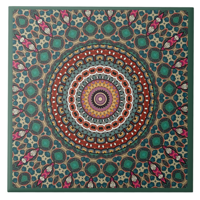 Mandala Dekorativ  Kakelplatta (Framsidan)
