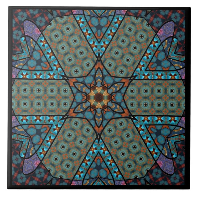Mandala Dekorativ  Kakelplatta (Framsidan)