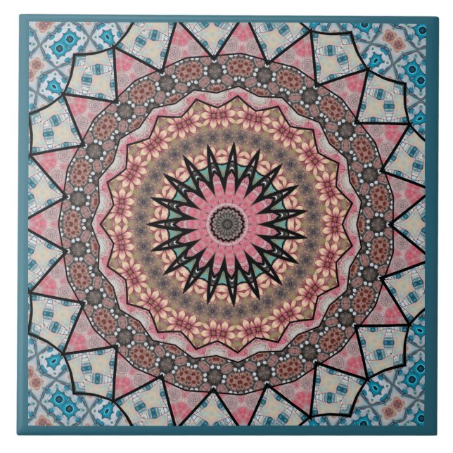 Mandala Dekorativ  Kakelplatta (Framsidan)