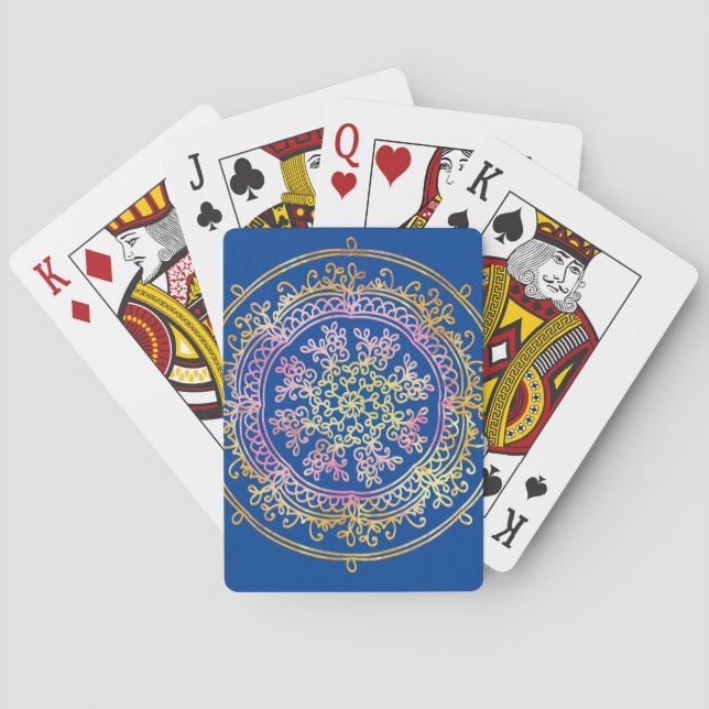Mandala Dekorativ kudde Casinokort (Baksidan)