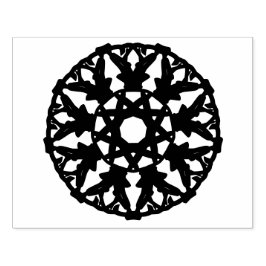 Mandala- dekoratives Muster in Rund Stämpel