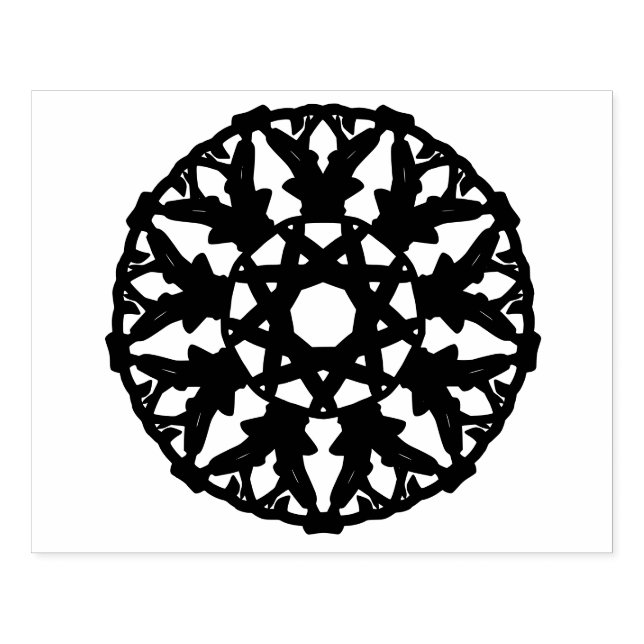 Mandala- dekoratives Muster in Rund Stämpel (Tryck)