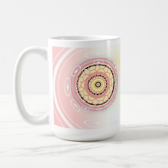 Mandala Design Art Kaffemugg (Vänster)