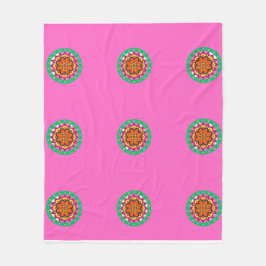 Mandala design blanket fleecefilt