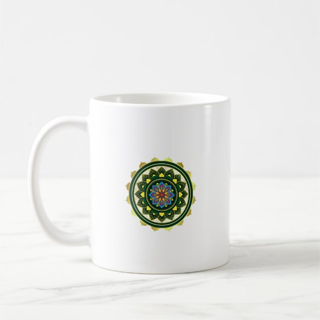 Mandala design Classic-mugg, 3,3 dl Kaffemugg (Vänster)