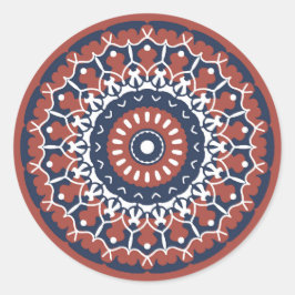 Mandala Design Classic round-dekal Runt Klistermärke