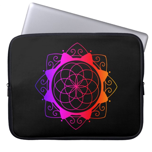 Mandala-design fodral för bärbar dator (Framsidan)