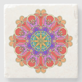 Mandala Design i rik jewel-toner Stenunderlägg