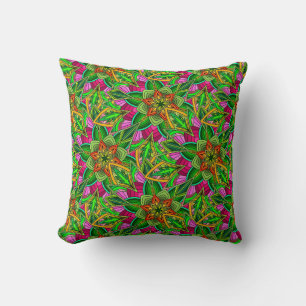 Mandala Design i Spingtime Garden Färg Kudde