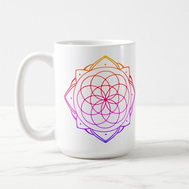Mandala Design Kaffe Mugg (Vänster)
