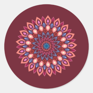 mandala-design-klistermärke runt klistermärke