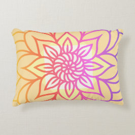 Mandala Design Light färg Prydnadskudde