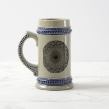 mandala-design på ölmugg