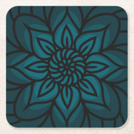 Mandala Design Papper Underlägg Kvadrat