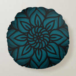 Mandala Design Round Pillow Rund Kudde