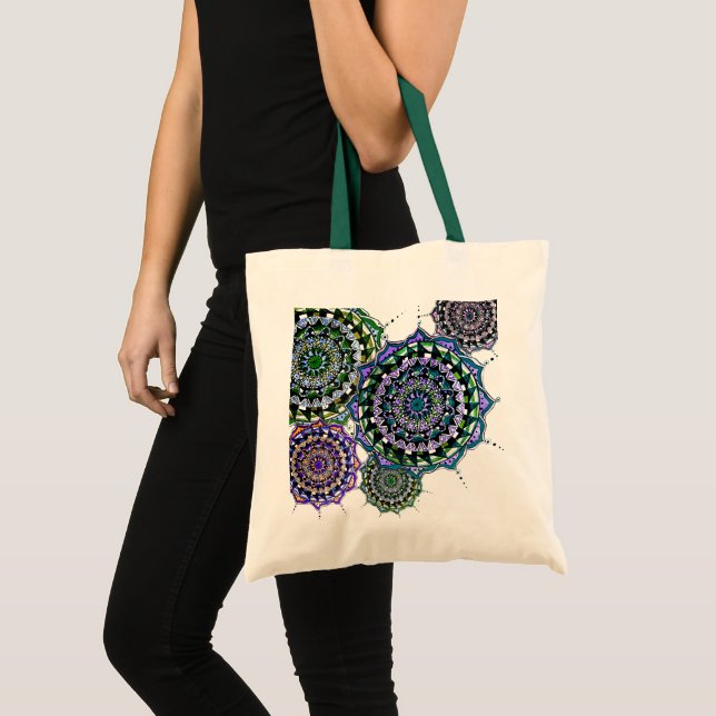 Mandala Design Tote Bag Tygkasse (Framsida (produkt))