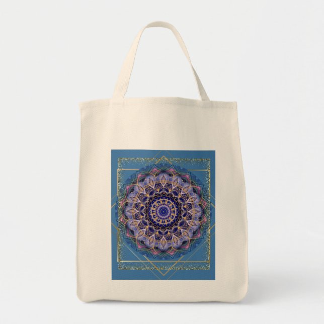 Mandala Design Tote Bag Tygkasse (Framsidan)
