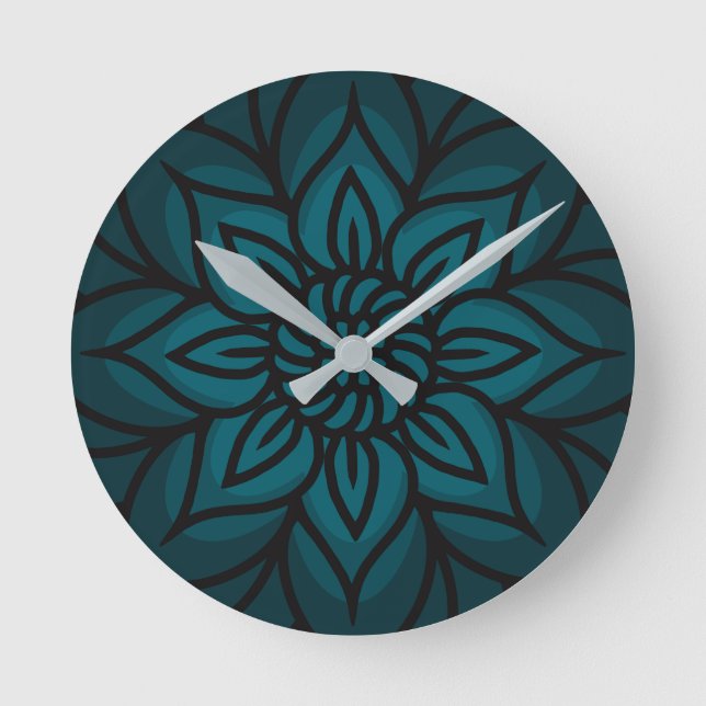 Mandala Design Wall Clock Rund Klocka (Framsida)