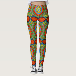 MANDALA DESIGNER COLLAGE (liten ) Leggings