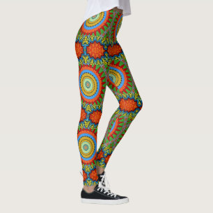 MANDALA DESIGNER KOLLAGE (liten skala) Leggings