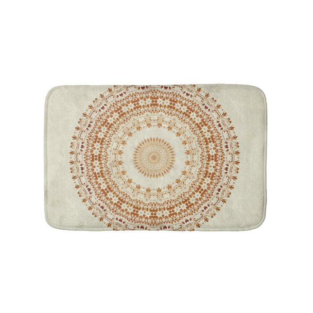 Mandala Desire i Golden Gult Bath mat Badrumsmatta (Framsidan)