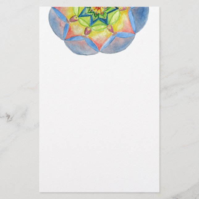 Mandala Detail BeSnyval Stationery Brevpapper (Framsida)
