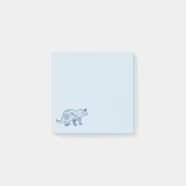 Mandala Dinosaur Konst  Post-it® Notes Post-it Block (Framsida)