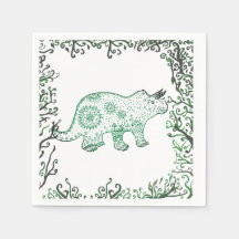 Mandala Dinosaur Papper Napkins