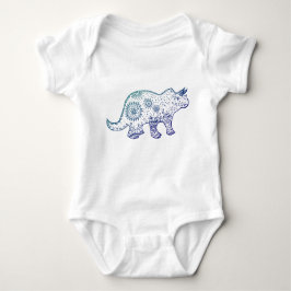 Mandala Dinosaur Teckning Baby Bodykostym T Shirt