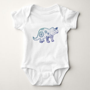 Mandala Dinosaur Teckning Baby Bodykostym T Shirt