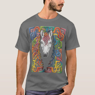 Mandala Djur Färgrik Illustration present T Shirt