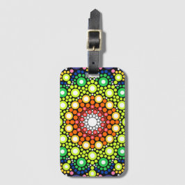 Mandala Dot Fractal Retro Hippie Trippy Dots Bagagebricka