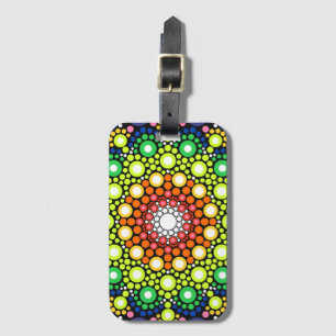 Mandala Dot Fractal Retro Hippie Trippy Dots Bagagebricka