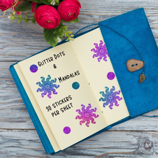 Mandala & Dots Glitter Planner Stickers Klistermärken (Skapare uppladdad)
