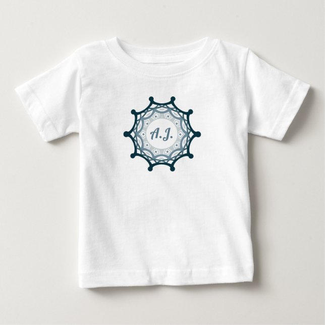 Mandala Dream - personlig initial T Shirt (Framsida)