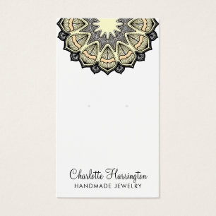 Mandala Earring Jewelry Visning Card Visitkort