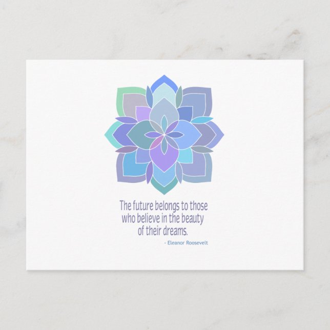 Mandala Eleanor Roosevelt Beauty Quote Vykort (Framsida)