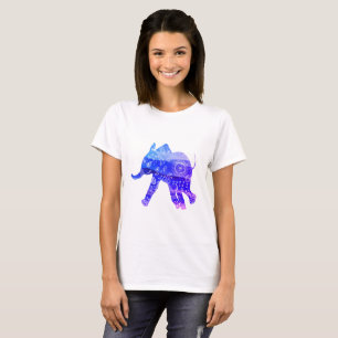 Mandala elefant Basic T-Shirt, Vit Tee