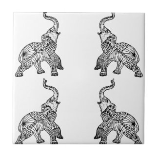 Mandala Elephants Kakelplatta